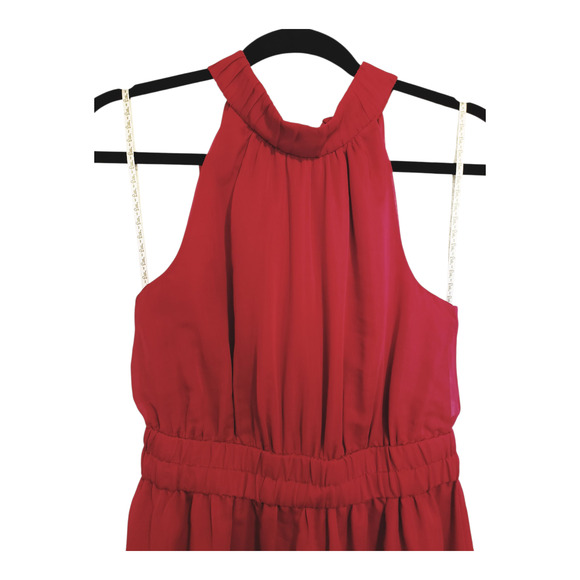 Lilly Pulitzer Marleen Cotton Silk Halter Midi Dress Poinsettia Red Nwt Size 2 - Picture 7 of 16